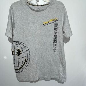 Smiley World Men's Gray Cotton Blend‎ Embrace The Possibilities T-Shirt Large